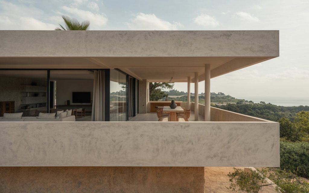  terrace concrete railing design solid wall modern home