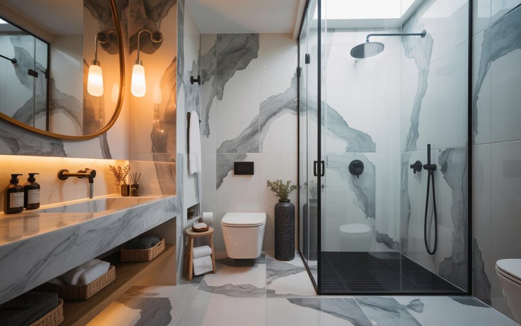 PVC marble sheet bathroom wall panelling spa