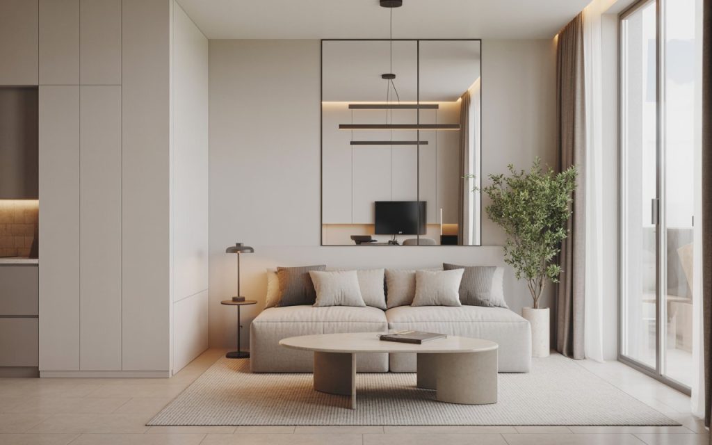  light mirror design wall mounted modern living room