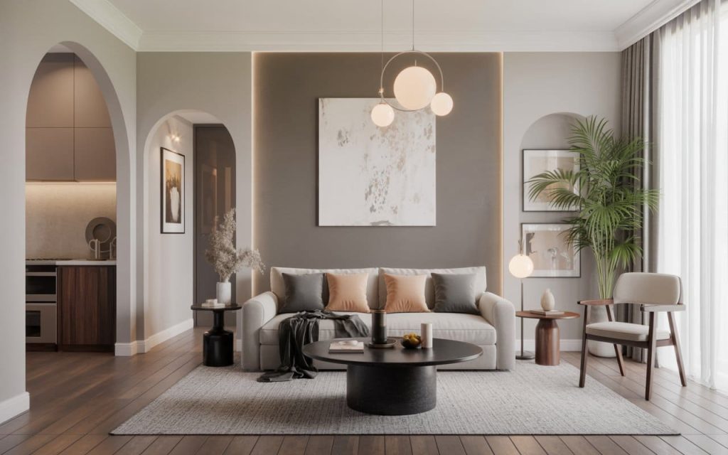 acrylic colour wall painting feature wall living room