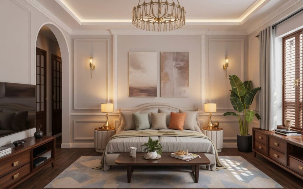 acrylic interior paint bedroom warm classic finish