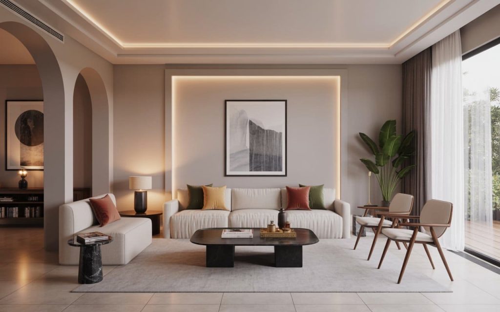 acrylic paint for walls in modern living room