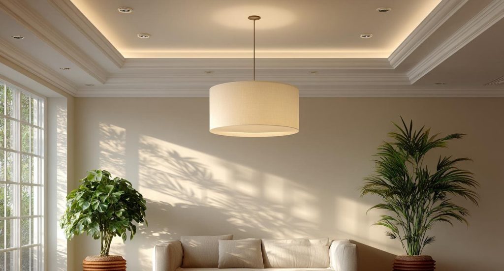 Simple POP false ceiling design India cove spotlights