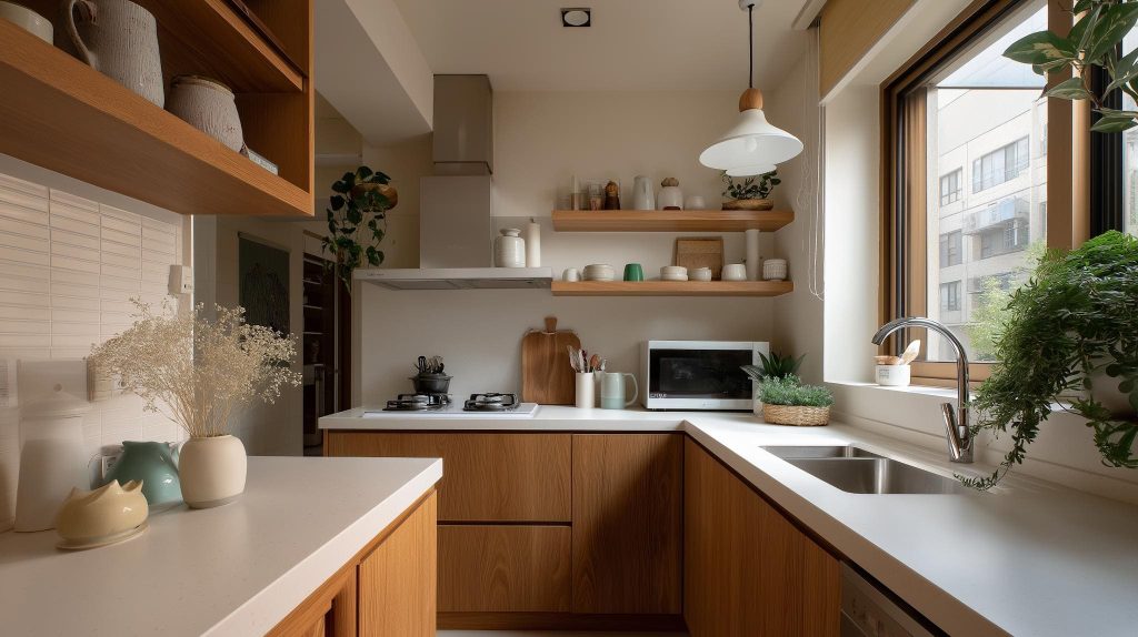 Neutral modular kitchen upgrade for home resale India