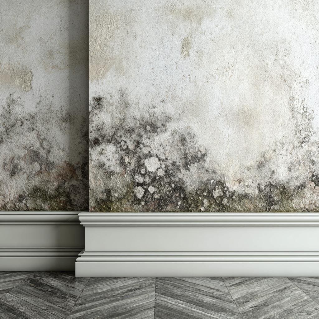 Humidity damage mould wall interiors India monsoon