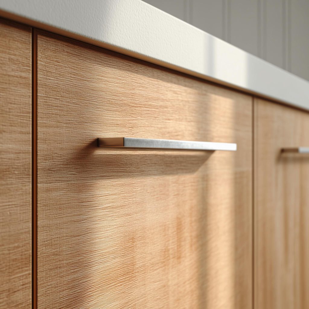 Laminate cabinet door close-up finish