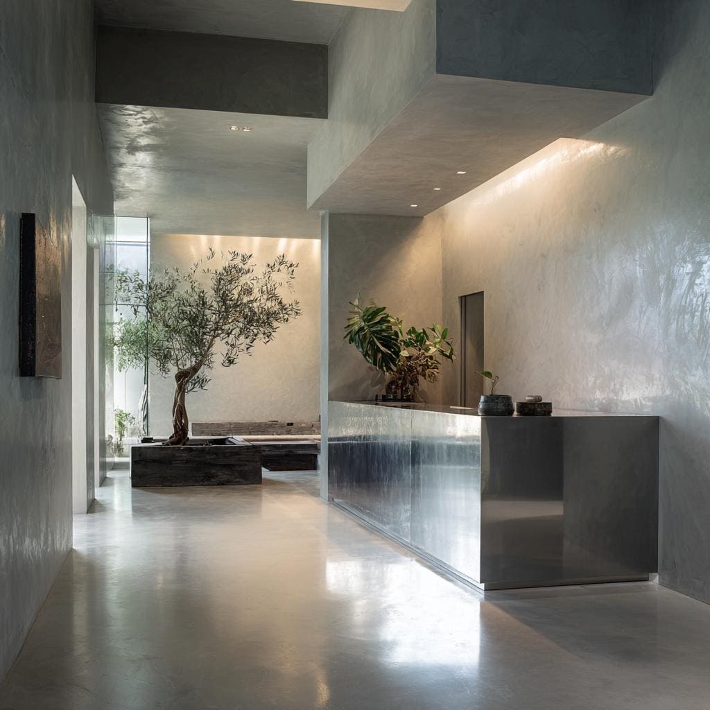 Microcement flooring India seamless finish modern interior