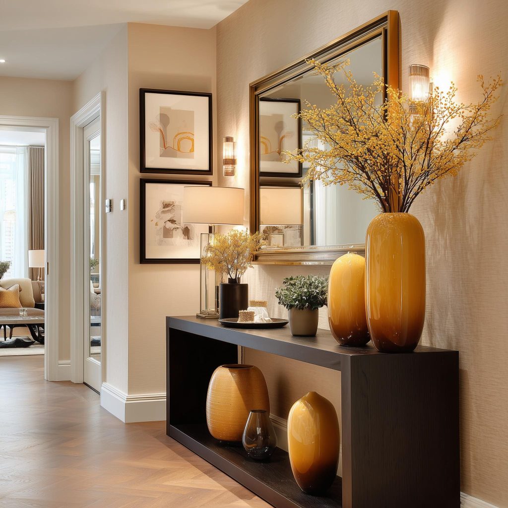 Large hallway console mirror decor ideas India