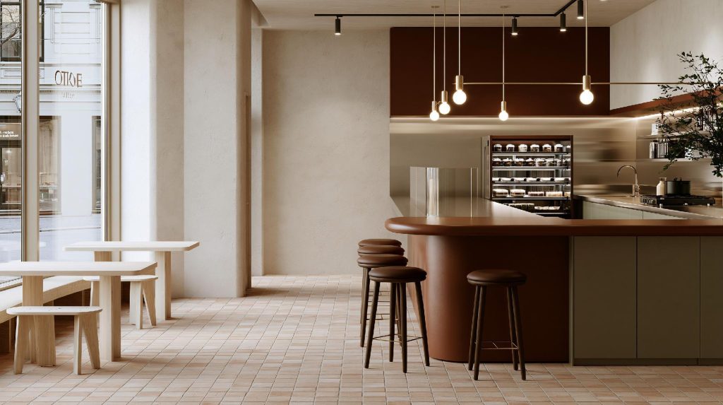  Terracotta sage green kitchen furniture colour combination
