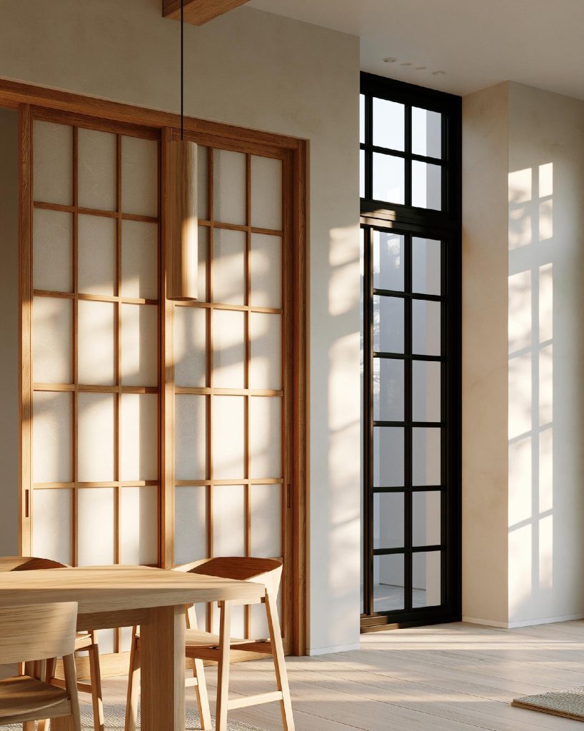Toughened glass door design wood metal frame India