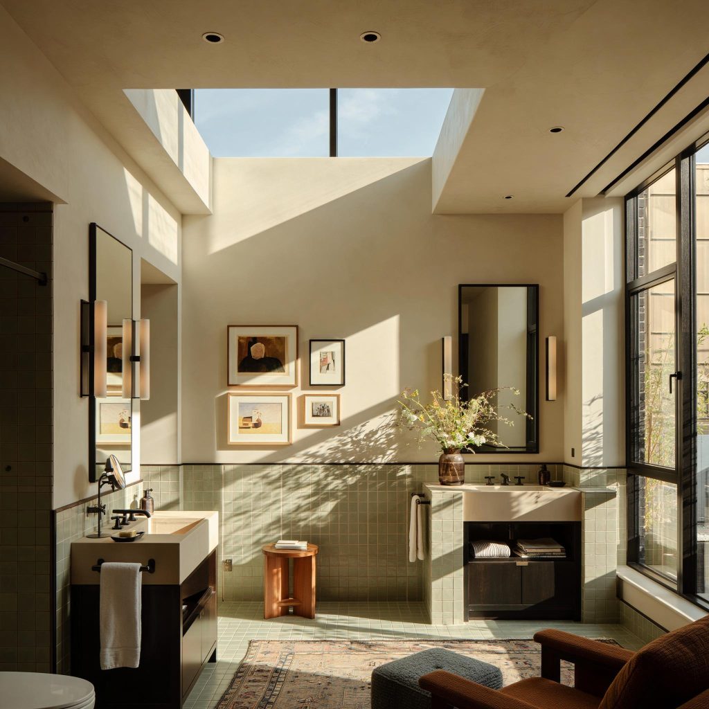 Toughened glass window bathroom design India