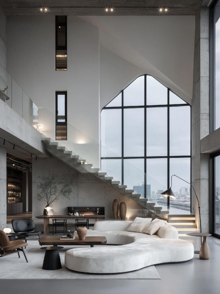  Modern staircase window design picture window India