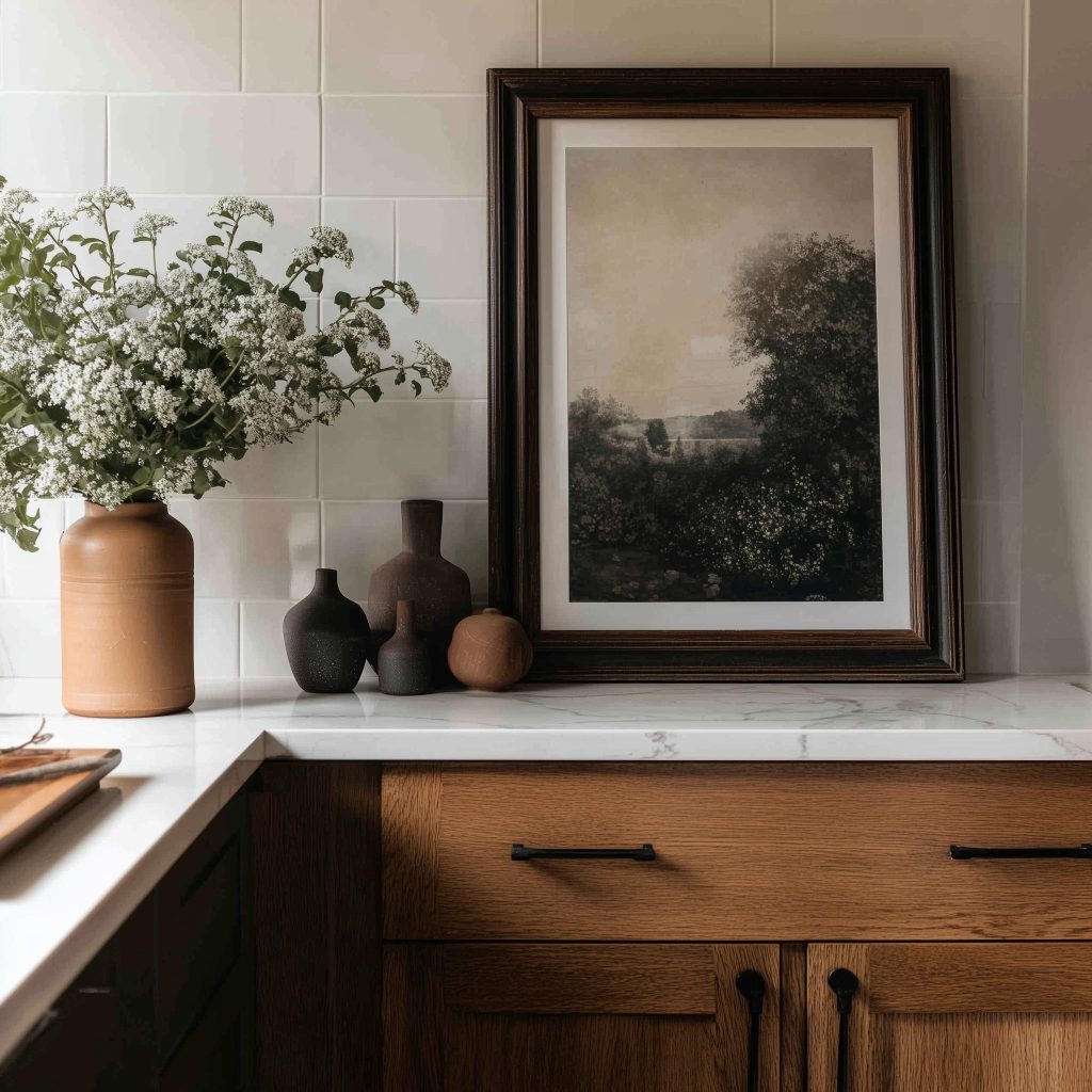  DIY kitchen decor crafts, framed art and vases