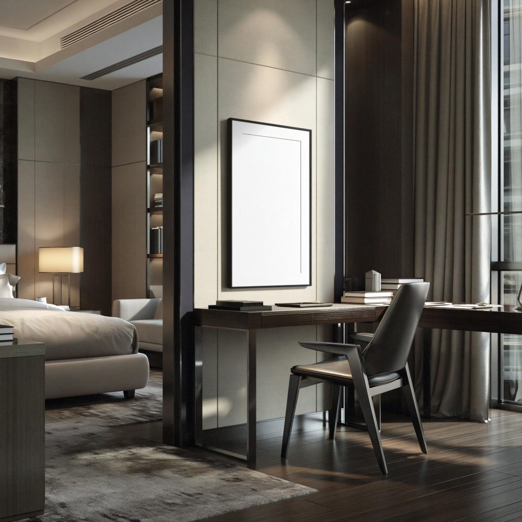 Small study room furniture design bedroom corner India