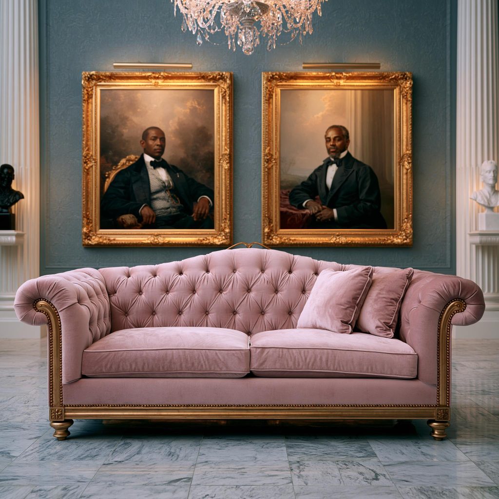 Velvet luxury sofa pink tufted classic India