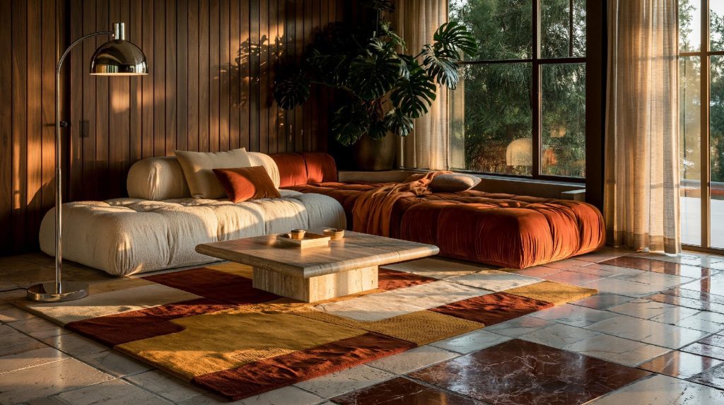  Low floor diwan bed modular seating living room design