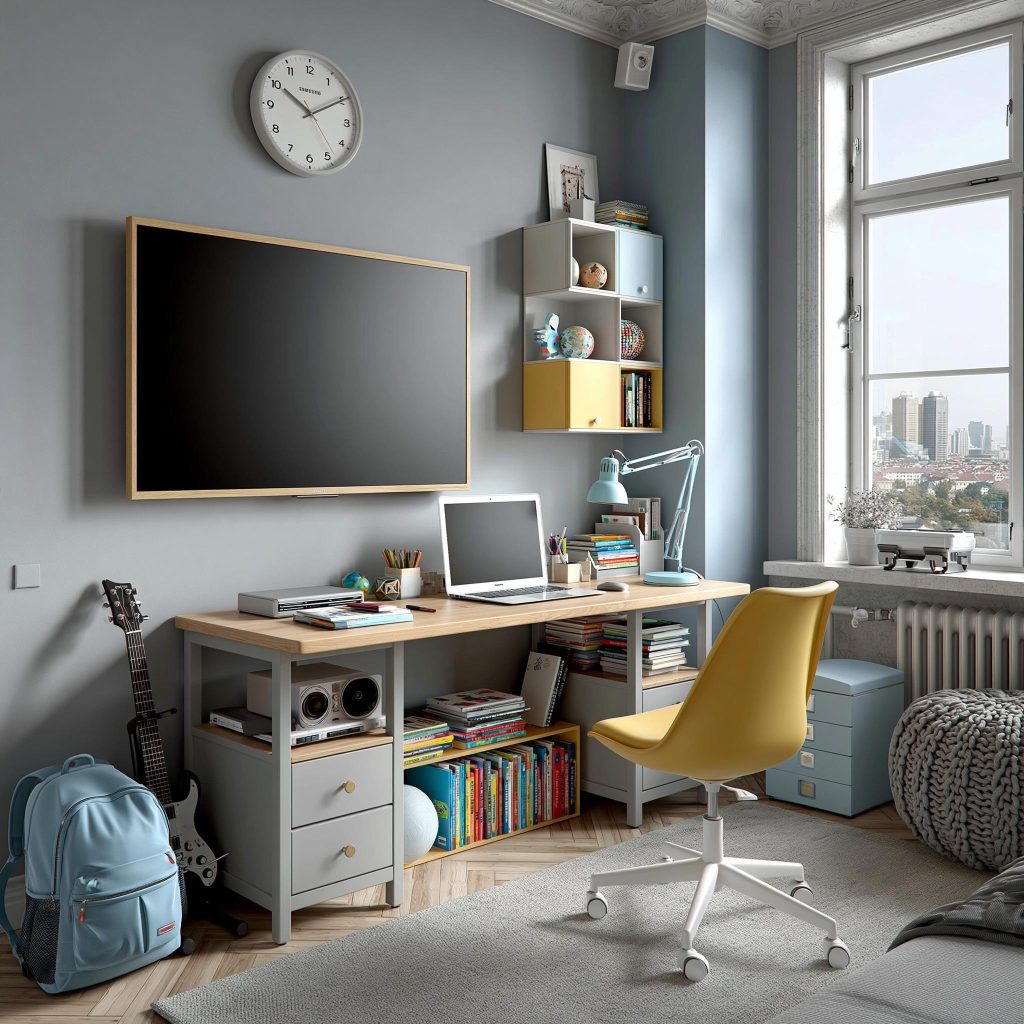 Creative study room furniture design students storage India