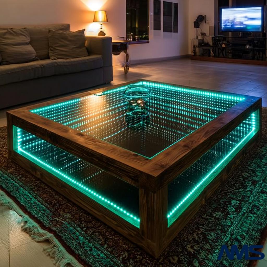 Infinity table design as living room centre table