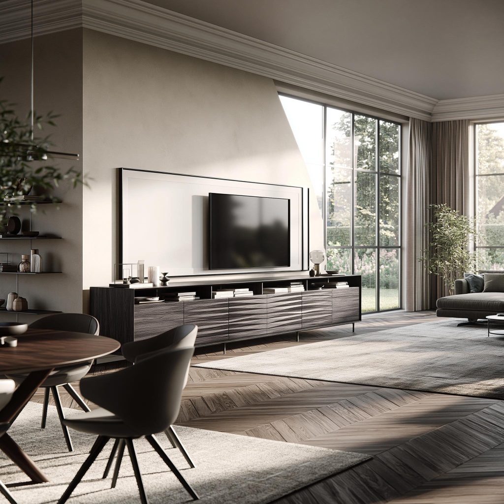 TV wardrobe design dark wood unit checklist