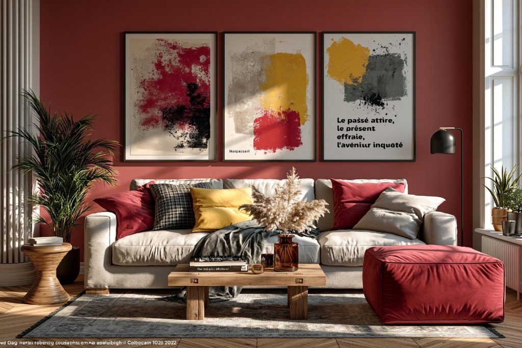 Unique wall art decor gallery wall living room