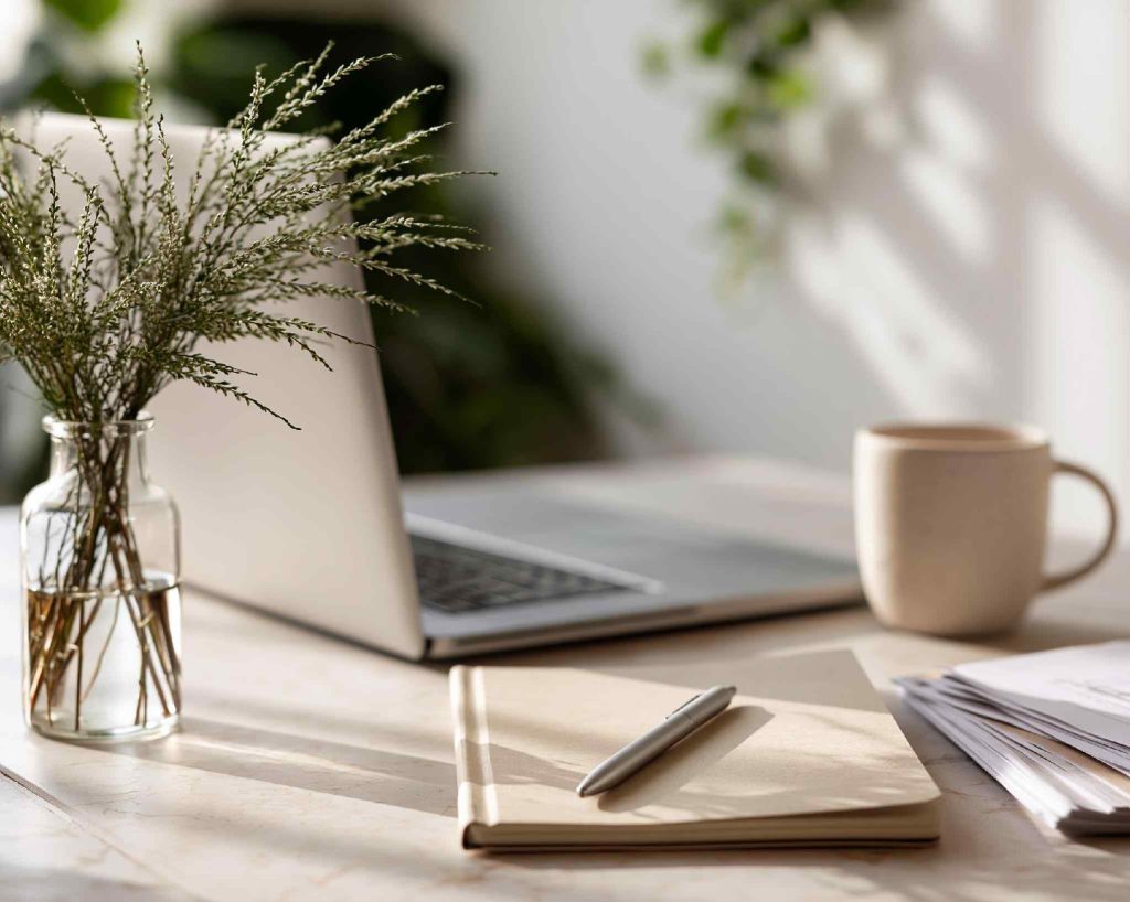  Small desk organisation ideas minimal laptop setup