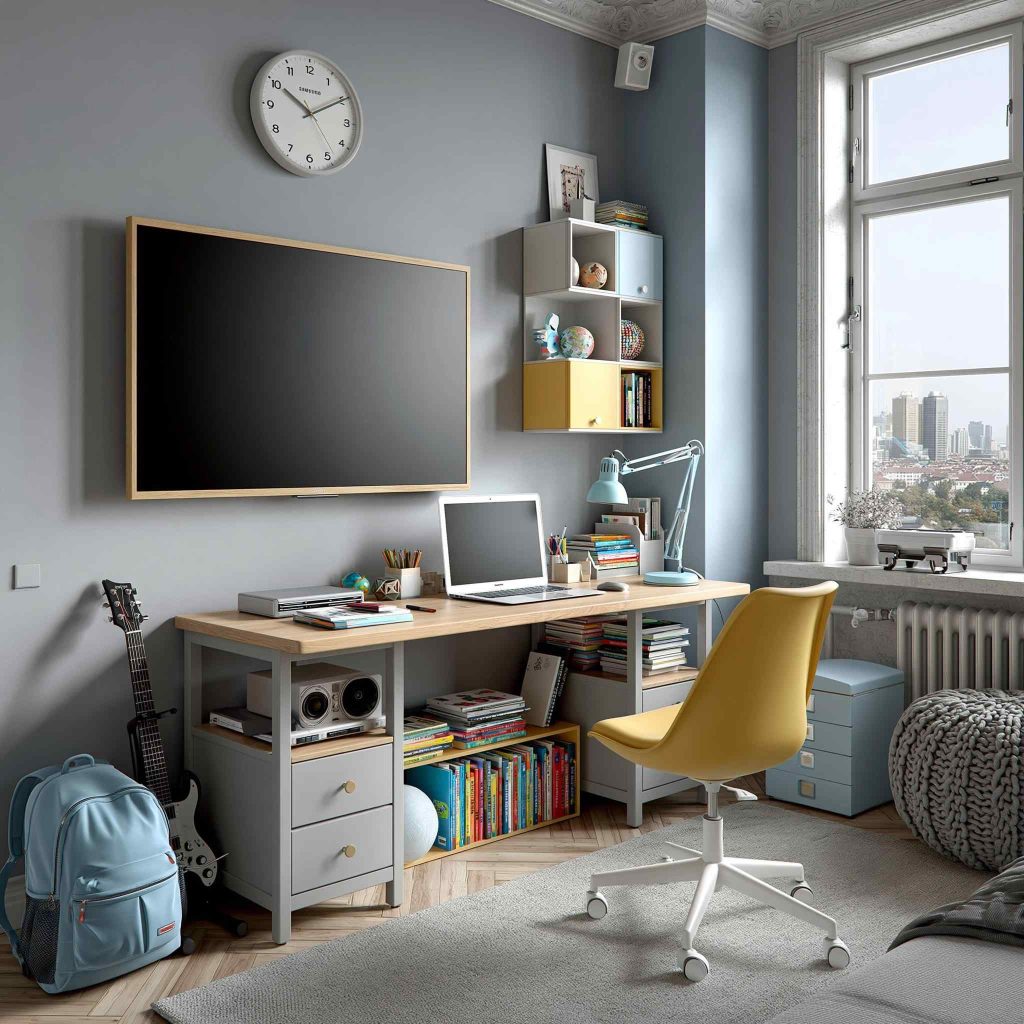 Kids desk organisation ideas study space