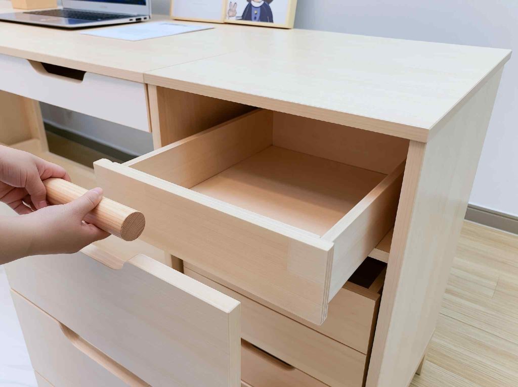 Desk drawer organisation ideas wooden storage