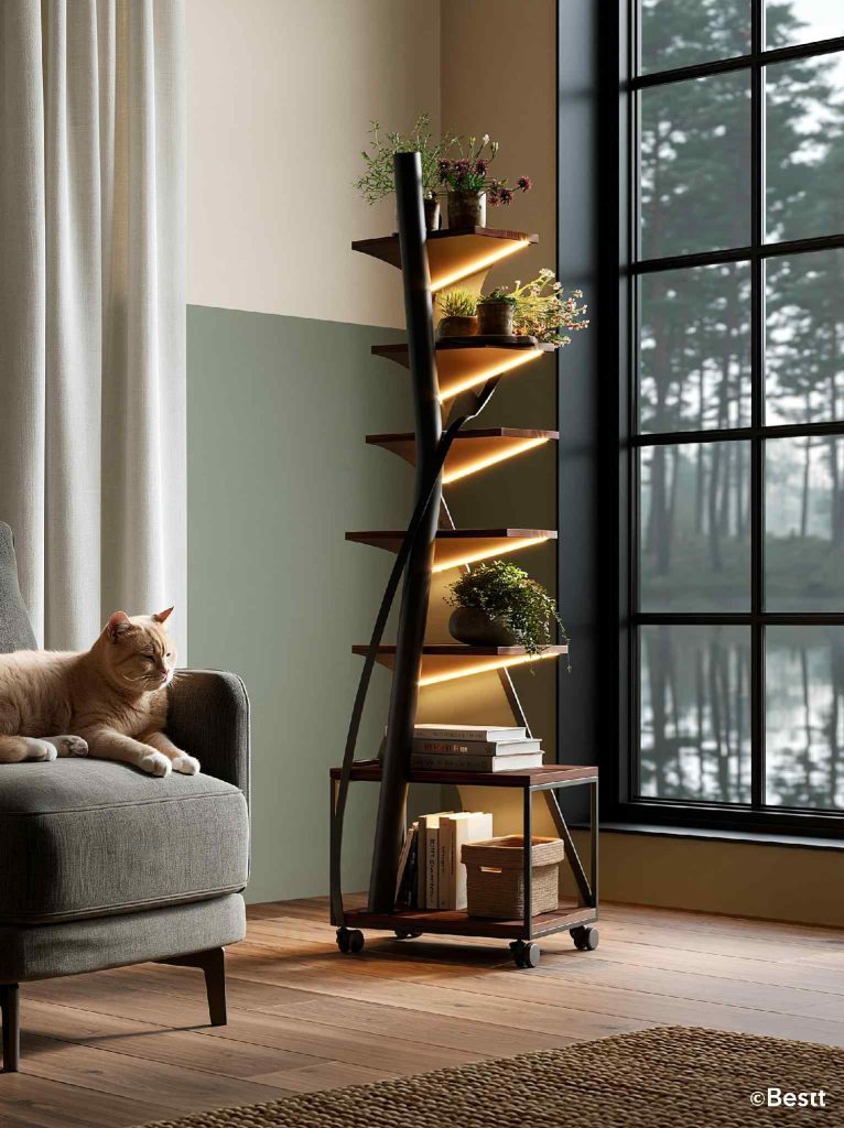 Desk organisation ideas vertical shelf storage