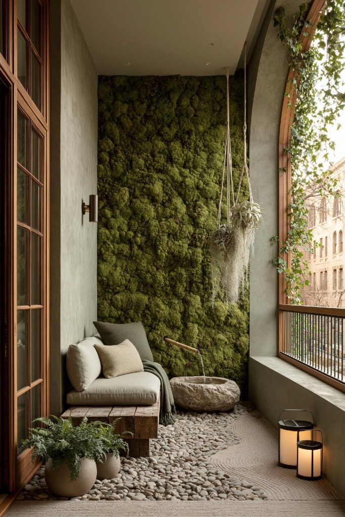  Artificial grass wall design balcony