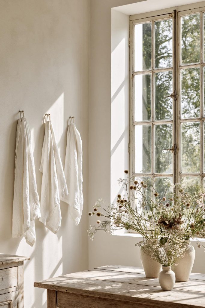  Linen towels wall hooks bathroom storage