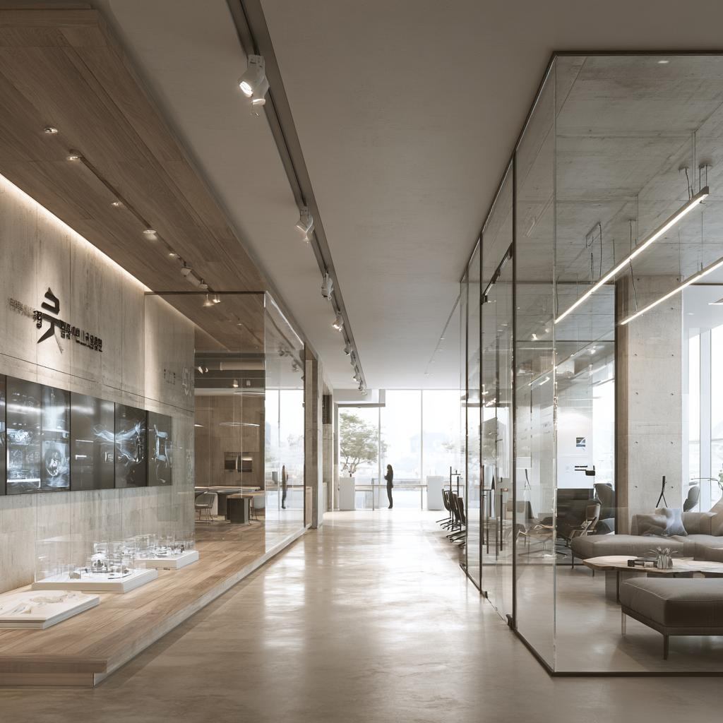Glass office partition design meeting room