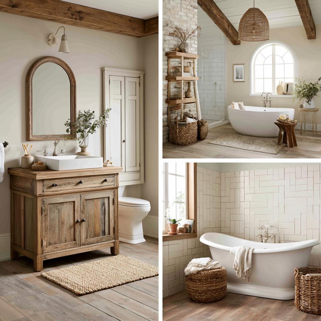 Magnolia bathroom decor farmhouse wood vanity ideas