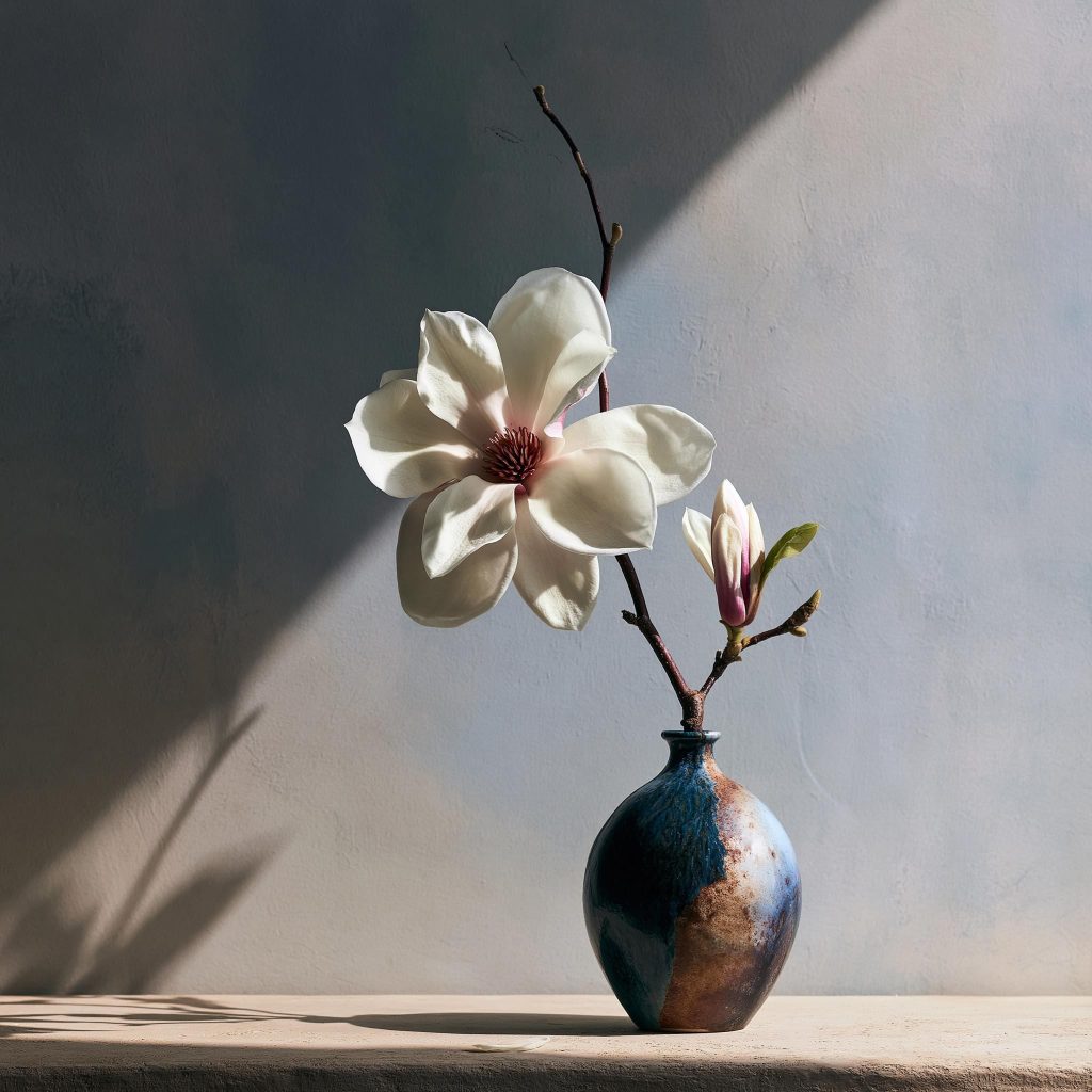 Magnolia home bathroom decor ceramic vase bloom