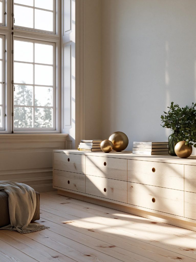 Neutral finish PVC cupboard bedroom