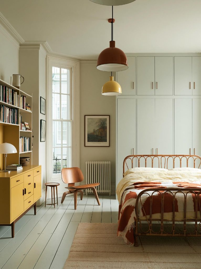 Handleless wall wardrobe design bedroom