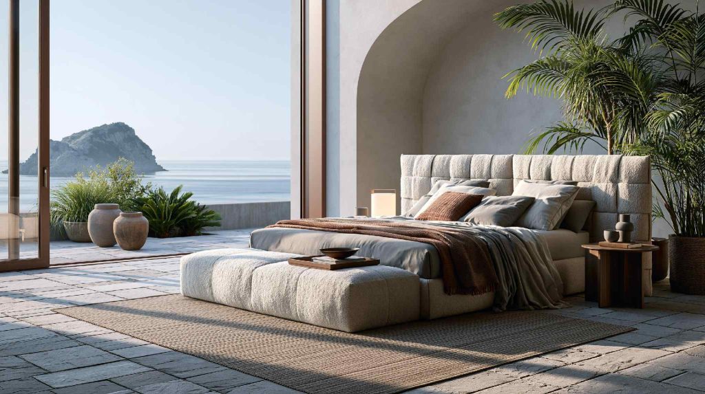 Classic luxury relaxing bedroom with ocean view