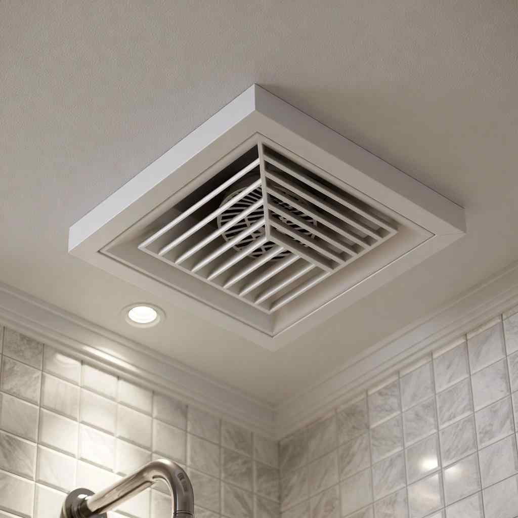 Bathroom exhaust fan vent ventilation system