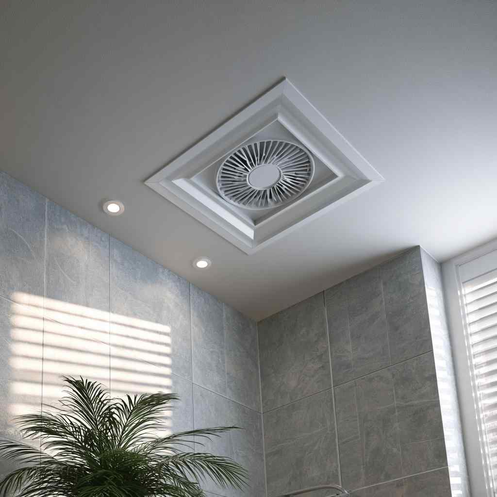  Modern bathroom ventilation idea with ceiling exhaust fan