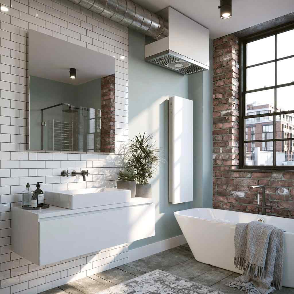 Bathroom ventilation ideas with window and exhaust vent