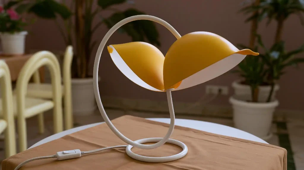 Small bedroom lamp idea sculptural design