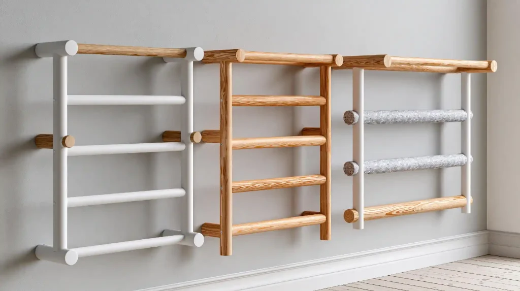 PVC DIY clothes rack wall-mounted design
