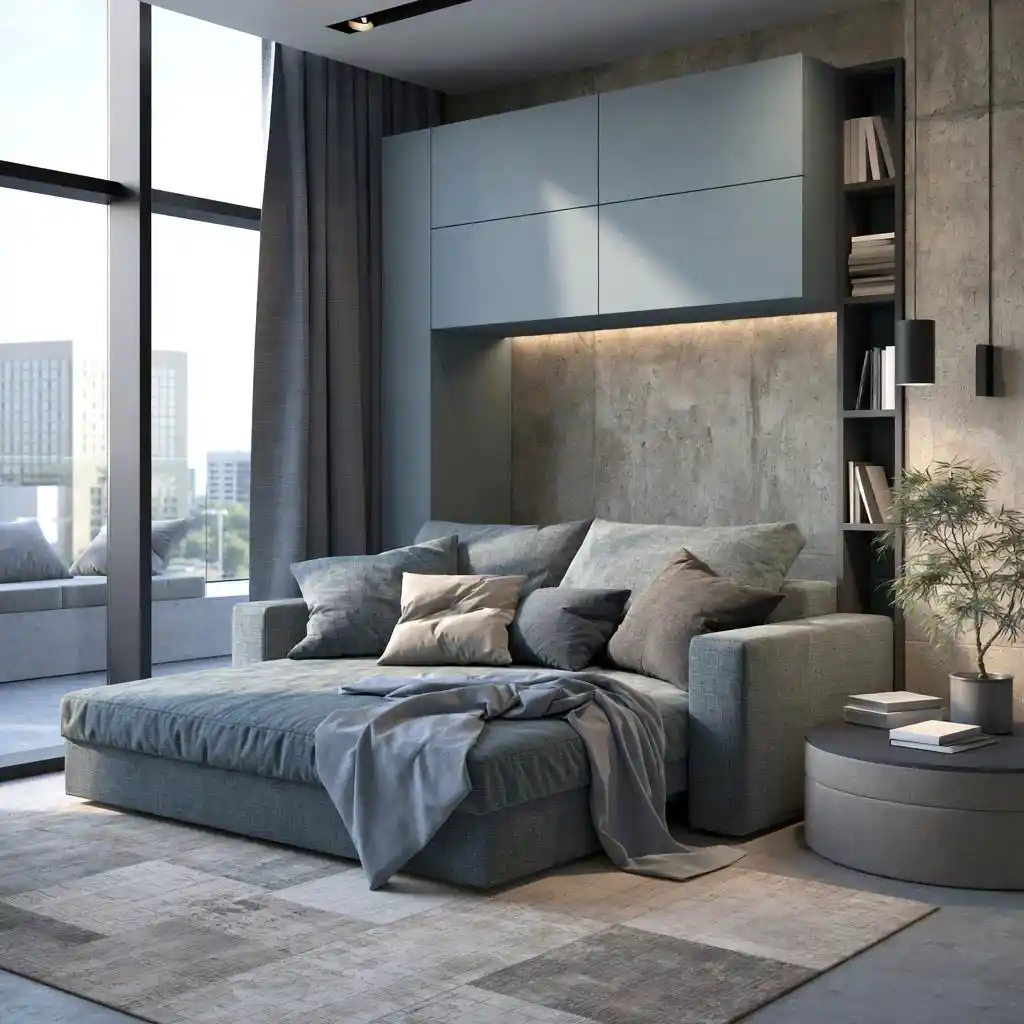 Hidden bed idea with sofa daybed design