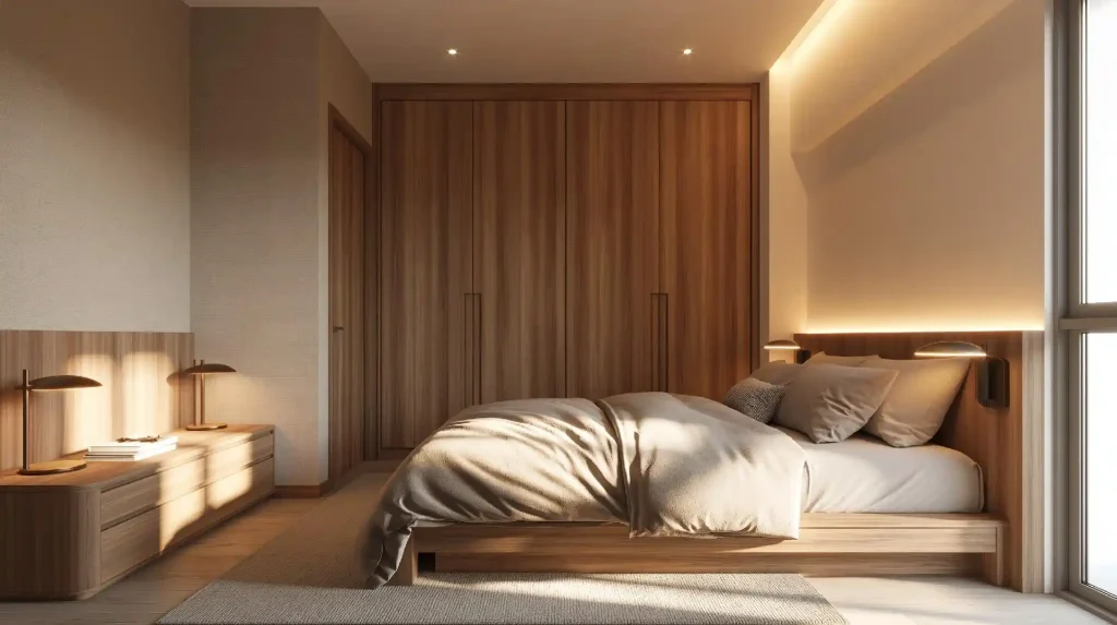 Bedroom lamp idea with matching bedside lamps