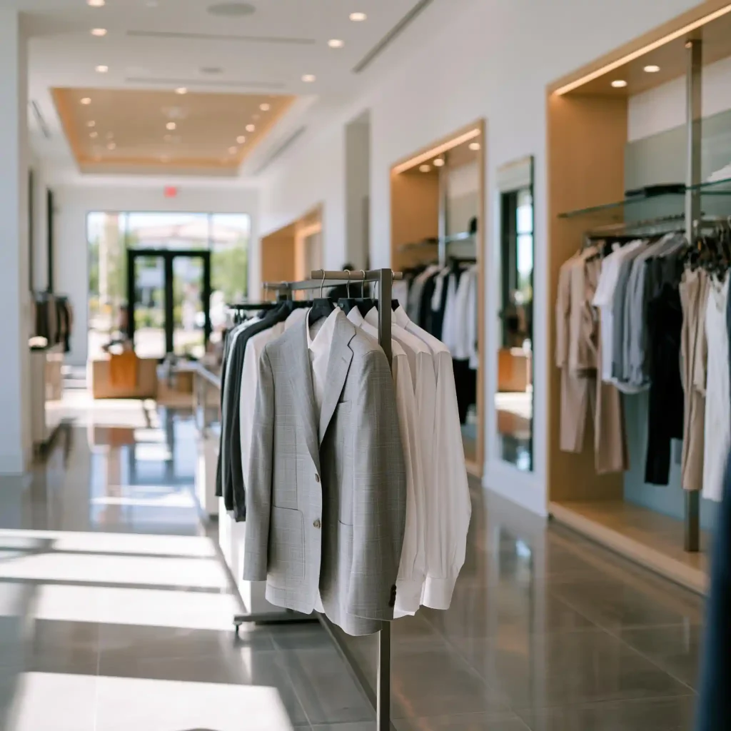 Boutique commercial interior design apparel store