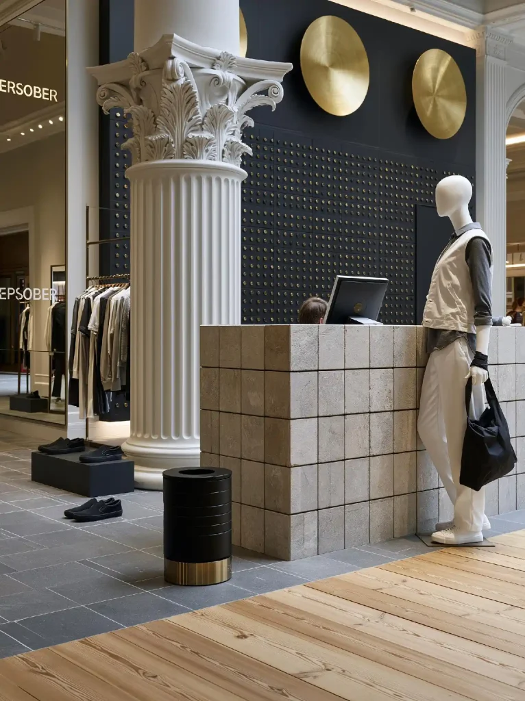 Boutique interior design checkout counter display