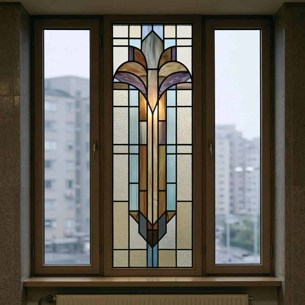 Traditional stained glass window decoration idea
