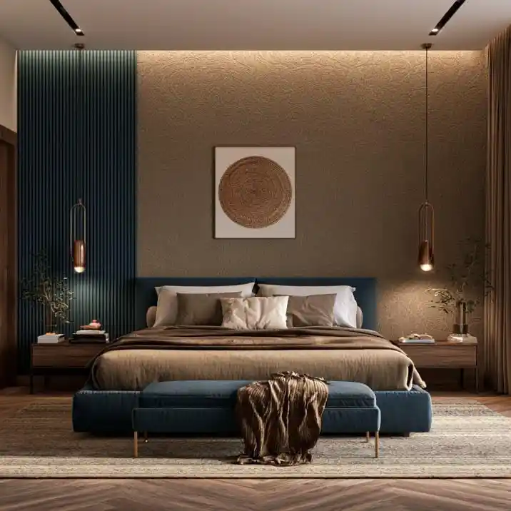 Charcoal textured Royale Play wall with panelling