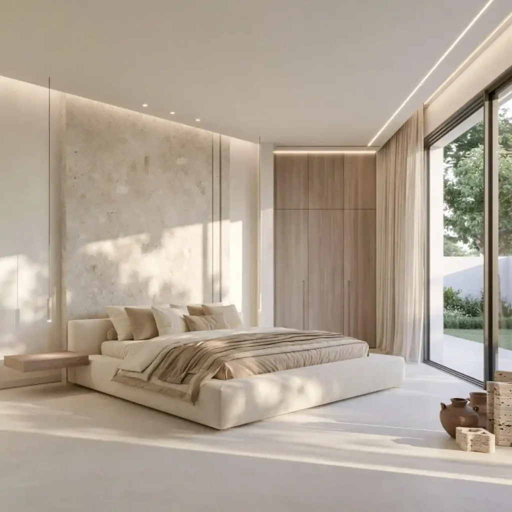 Marble-inspired Royale Play textured bedroom wall