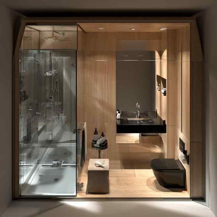 Small shower room design compact layout