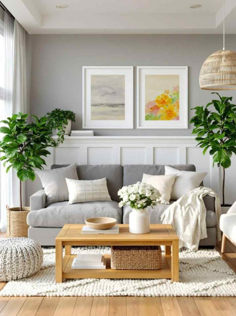 Small living room ideas with light colour palette